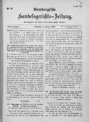 No. 2. 9. Januar 1869