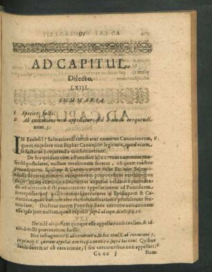 Ad Capitul. Dilecto. LXIII.