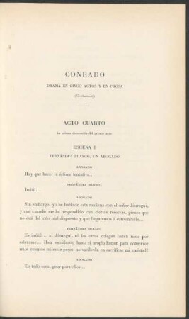 Conrado - (Continuación) : Drama en cinco actos y en prosa