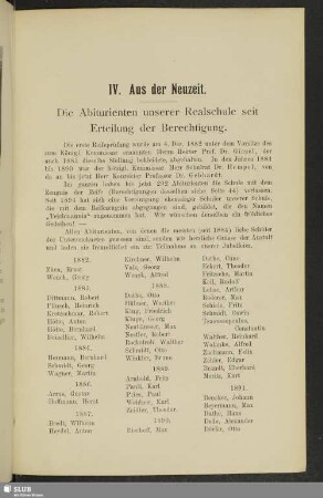 IV. Aus der Neuzeit