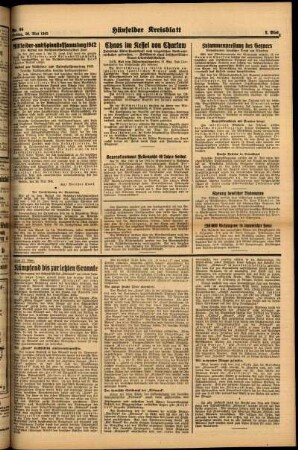 Zweite Ausgabe vom Freitag, den 29. Mai 1942.