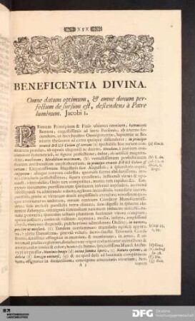 Beneficentia Divina