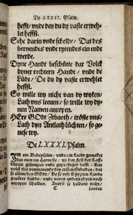 De LXXXI. Psalm. - De XC. Psalm.