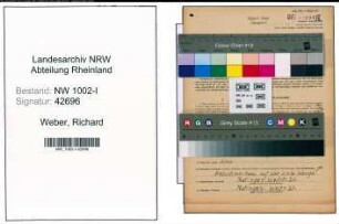 Entnazifizierung Richard Weber, geb. 08.04.1907 (Arbeiter)