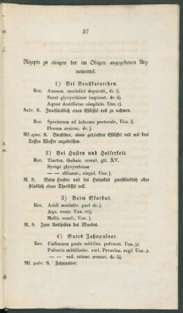 Rezepte zu einigen der im Obigen angegebenen Arzneimitteln