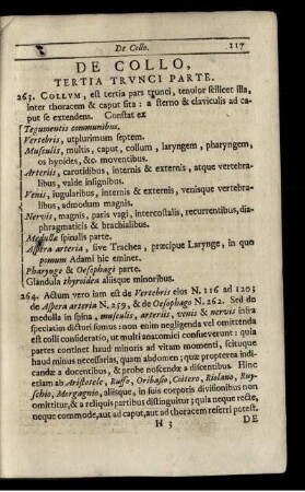 De Collo, Tertia Trunci Parte.