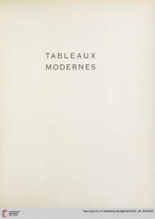 Tableaux Modernes