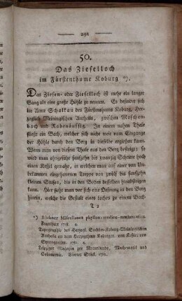 50. Das Zieselloch im Fürstenthume Koburg