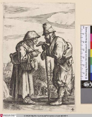 [Zueinander gewandtes Paar; Standing couple facing each other]