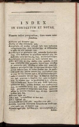 Index In Contextum Et Notas.