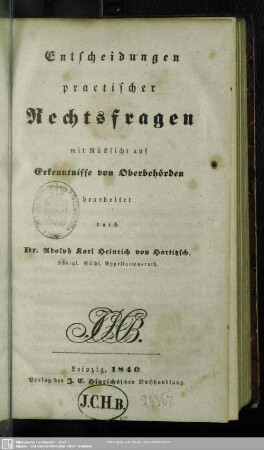 Entscheidungen practischer Rechtsfragen mit Rücksicht auf Erkenntnisse von Oberbehörden