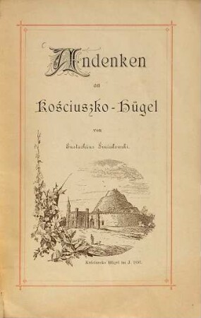 Andenken an Kościuszko-Hügel