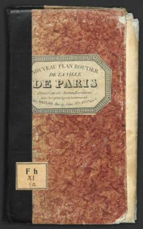 Plan routier de la ville de Paris divisé en douze arrondissemens