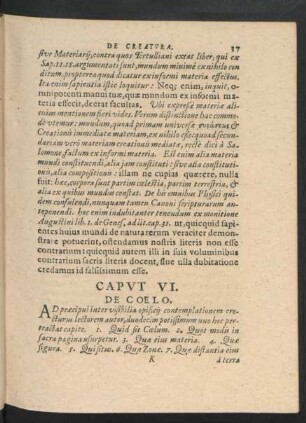 Caput VI. De Coelo.