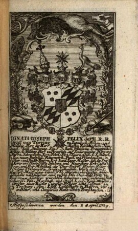 Des Churbaierischen Hohen Ritter-Ordens St. Georgii Wappen-Kalender. 1763