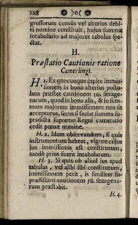 H. Præstatio Cautionis ratione Camerlingi. - N. De Tutelis.