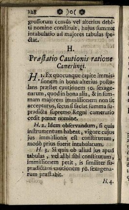H. Præstatio Cautionis ratione Camerlingi. - N. De Tutelis.