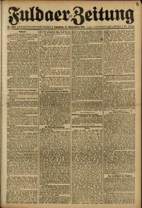 Ausgabe vom Samstag, den 16. November 1918.