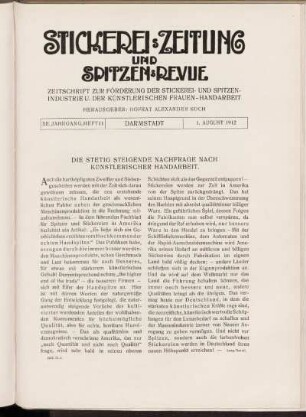 Die stetig steigende Nachfrage nach künstlerischer Handarbeit.