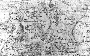 Kodersdorf. Atlas von Schlesien, Kr. Rothenburg, Verlag C. Flemming/Glogau, um 1850