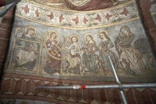 Gemäldezyklus der Heilsgeschichte — Szenen aus dem Marienleben, der Passion und dem Wirken Christi — Maria und die Tempeljungfrauen