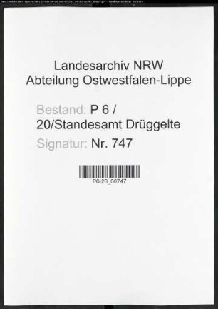 Sterberegister Standesamt Drüggelte