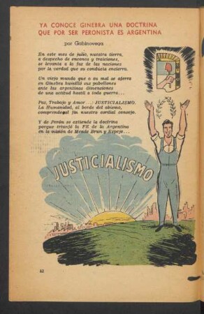 Ya conoce ginebra una doctrina que por ser peronista es Argentina