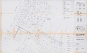 Hansjakob, Gottfried; München; Neuer Südfriedhof (Friedhof München) - Parkplatz und Eingangsbereich Hochäckerstraße, Freiflächengestaltungsplan