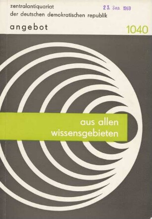 Nr. 1040: Aus allen Wissensgebieten