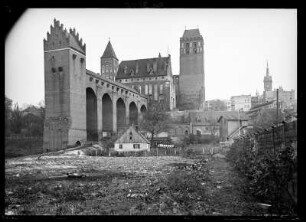 Marienwerder (Kwidzyn/Polen). Stadtansicht mit Schloss und Kirche