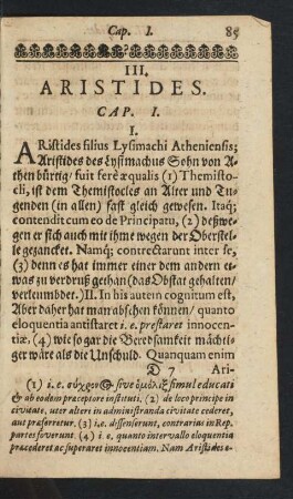 III. Aristides.