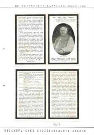 Kamp, Msgr. Hermann Josef