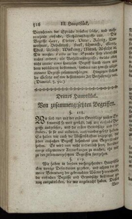 Drittes Hauptstück. Von zusammengesetzten Begriffen.