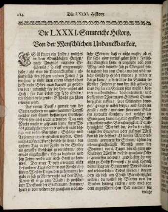 Die LXXXI. Sinnreiche History. - Die XC. Sinnreiche History.