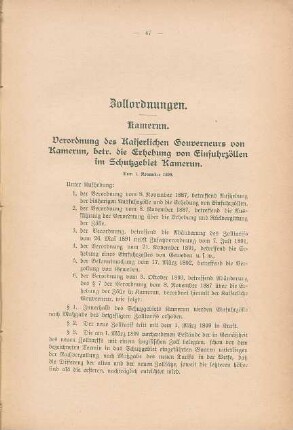 Zollordnungen