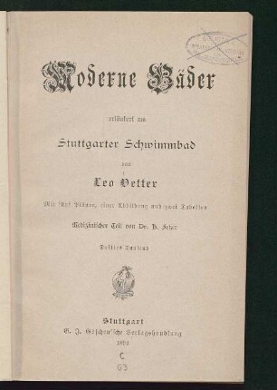Moderne Bäder : erläutert am Stuttgarter Schwimmbad