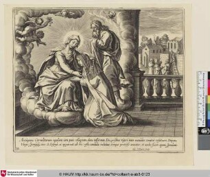 [Teresa Given a Precious Necklace by the Virgin and St Joseph; Teresa erhält eine Halskette von Maria und Joseph]