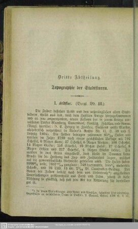 Dritte Abtheilung. Topographie der Stadtfluren