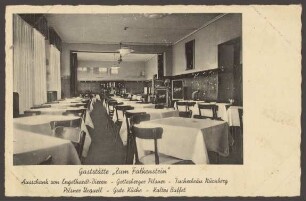 Ansichtskarte Gaststätte "Zum Falkenstein", Innenaufnahme