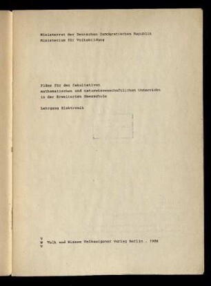 Lehrgang Elektronik