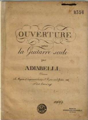 Ouverture : pour la guitarre seule