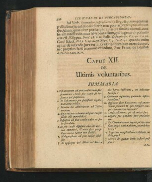 Caput XII. De Ultimis voluntatibus.
