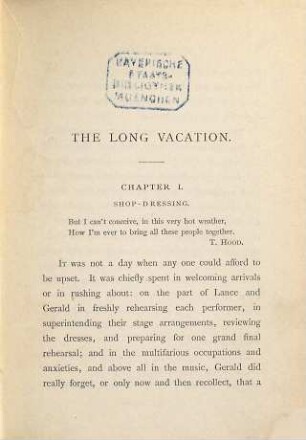 The long vacation : in 2 volumes, 2