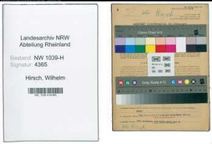 Entnazifizierung Wilhelm Hirsch , geb. 08.04.1891 (Lehrer)