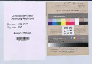 Entnazifizierung Wilhelm Justen , geb. 24.06.1901 ()
