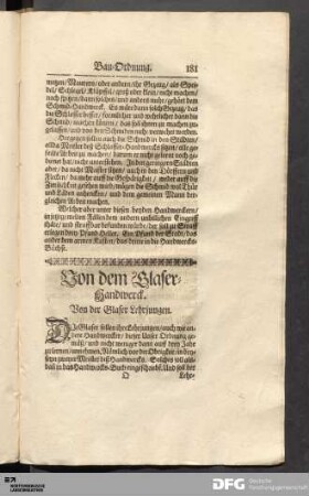 Von dem Glaser-Handwerck.