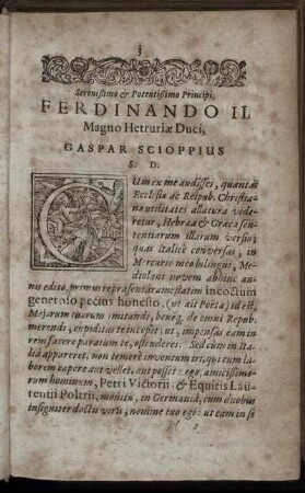 Serenissimo & Potentissimo Principi Ferdinando II. ...