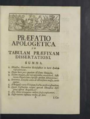 Praefatio Apologetica.