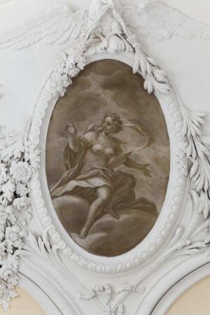 Decke des Gartenkabinetts — Medaillons mit Geliebten des Zeus — Danae empfängt Zeus als Goldregen