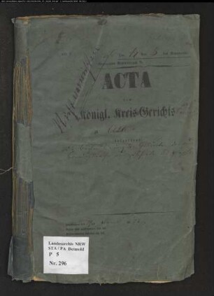 Belegakte (Geburten) für Dissidenten für die Stadt Altena mit den Orten Altena, Bärenstein, Borbeck, Dahle, Grünewiese, Schönthal und Veserde (G 1856-1874) (Gemeinde: Altena, Kreis Altena)
